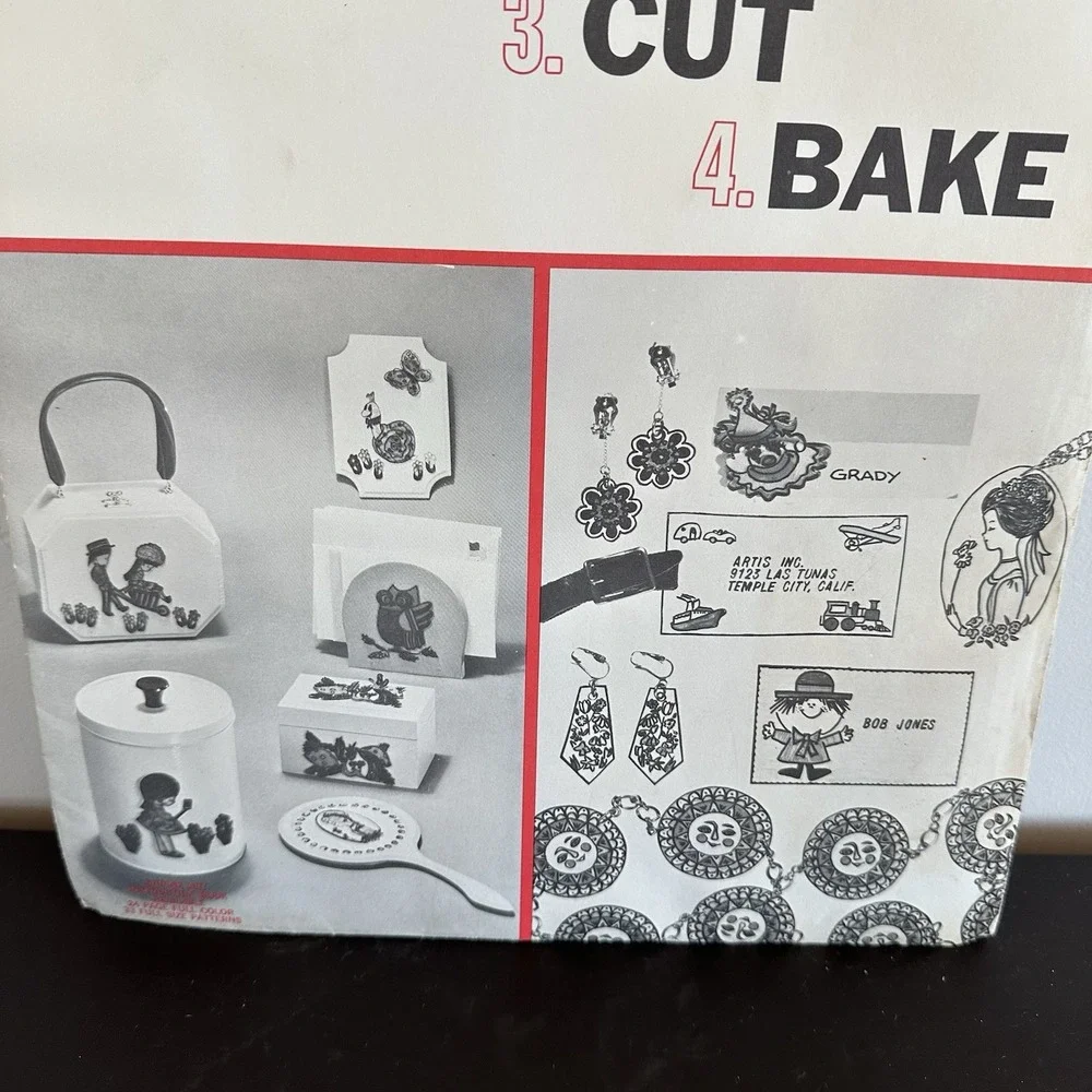 New VTG Shrink Art Shrinky Plastic Crafts Artis‎ Incorporated Original 3 Sheet